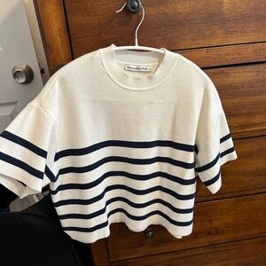 Abercrombie striped sweater tee
